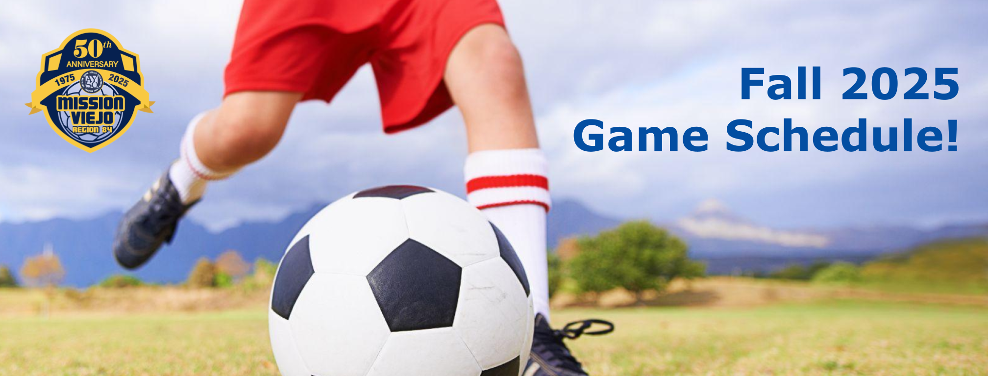 AYSO Region 84 Fall 2025 Schedule Banner