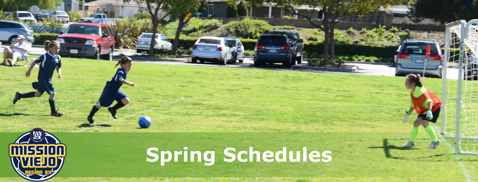 AYSO Region 84 Spring 2026 Schedule Banner