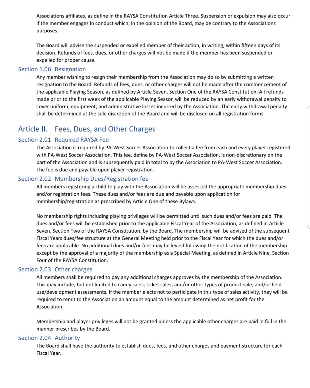 Ringgold Area Youth Soccer Association > Meeting Minutes/Board Members