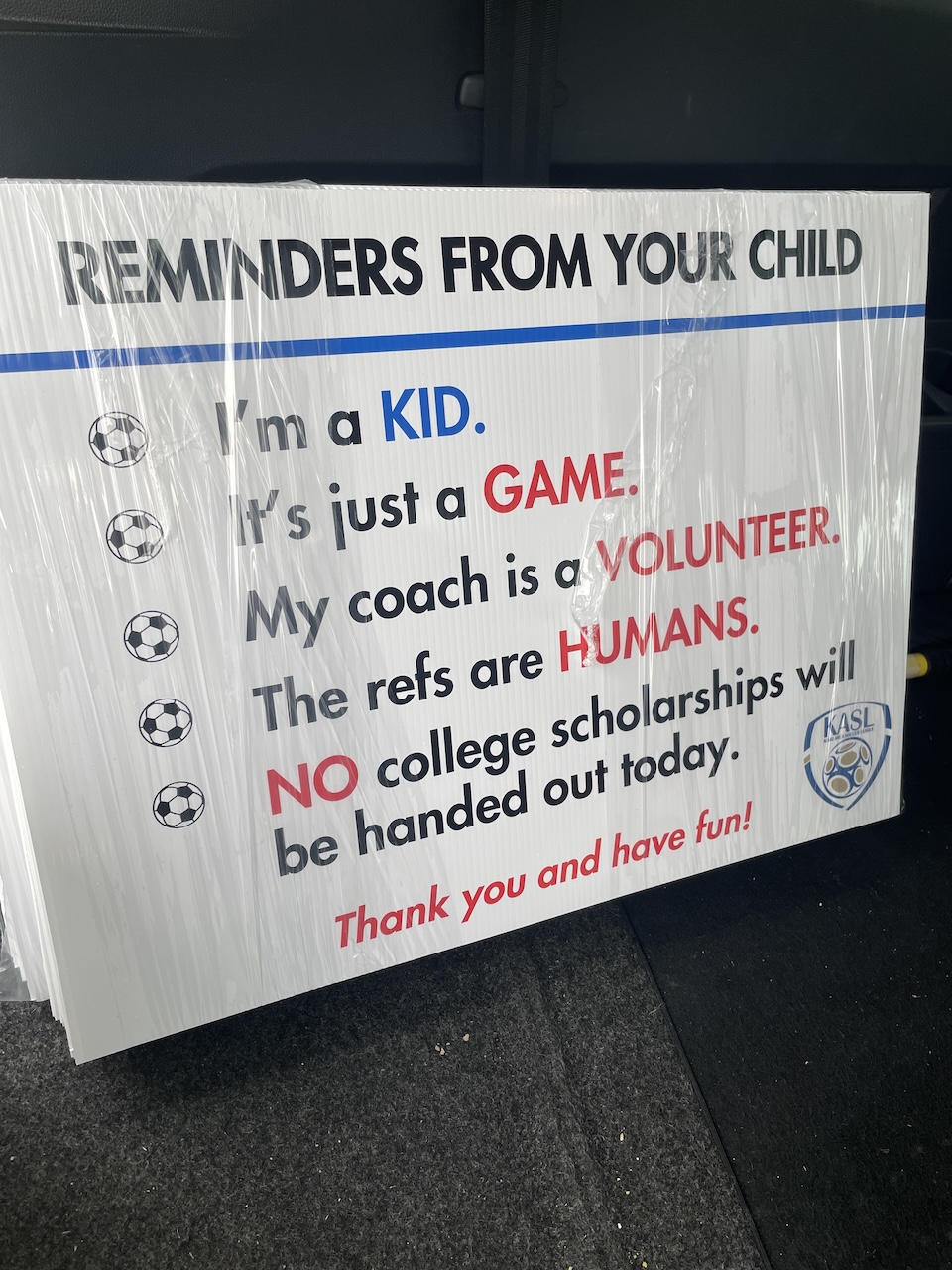 Kid Reminder Sign