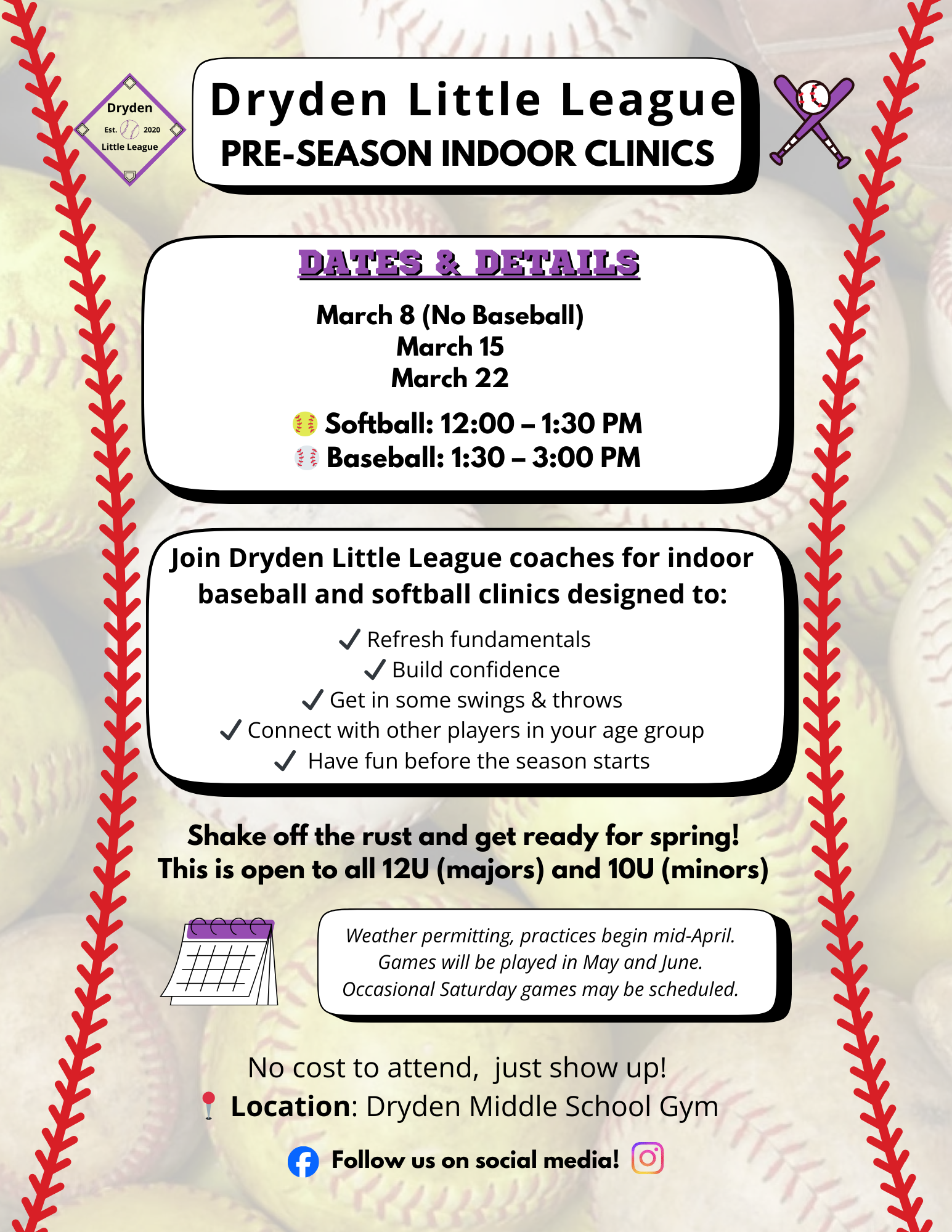 March Clinics - Register Now