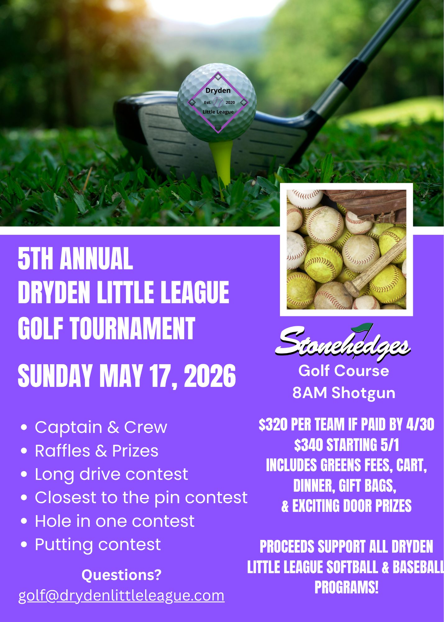 Dryden Little League Golf Tournament