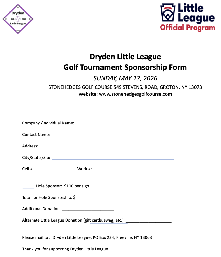 sponsor Form Preview