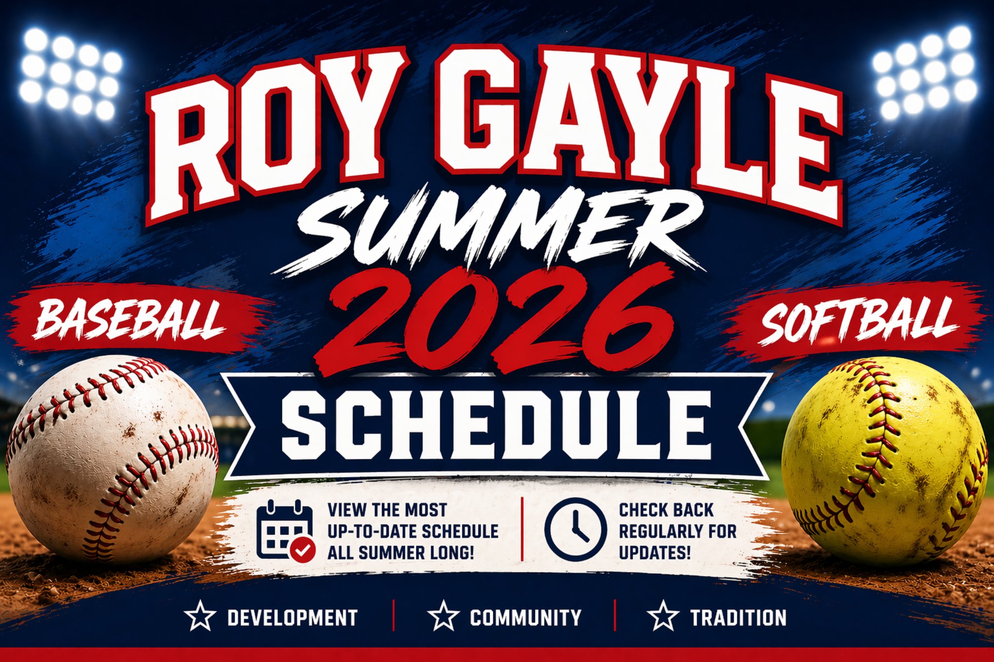 Roy Gayle Summer 2026 Schedule