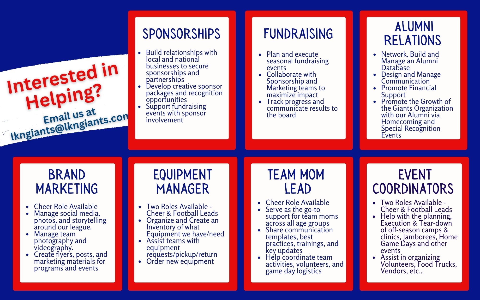 LKN Giants Volunteers